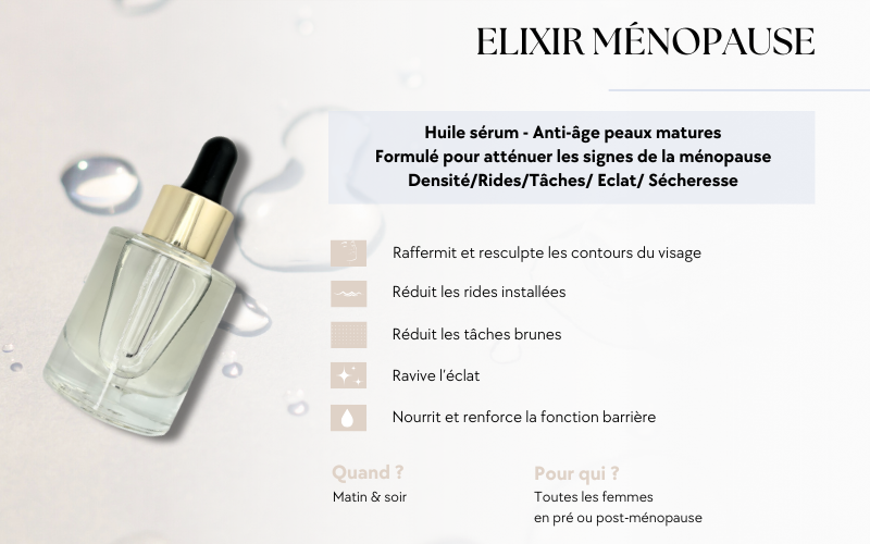 Sérum ménopause ALPOL Cosmétique huile texture légère